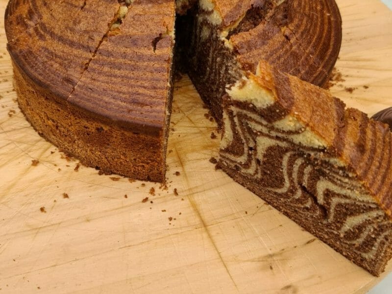 Cliquez pour zoomer ! Gâteau zébré Thermomix par eloditdc