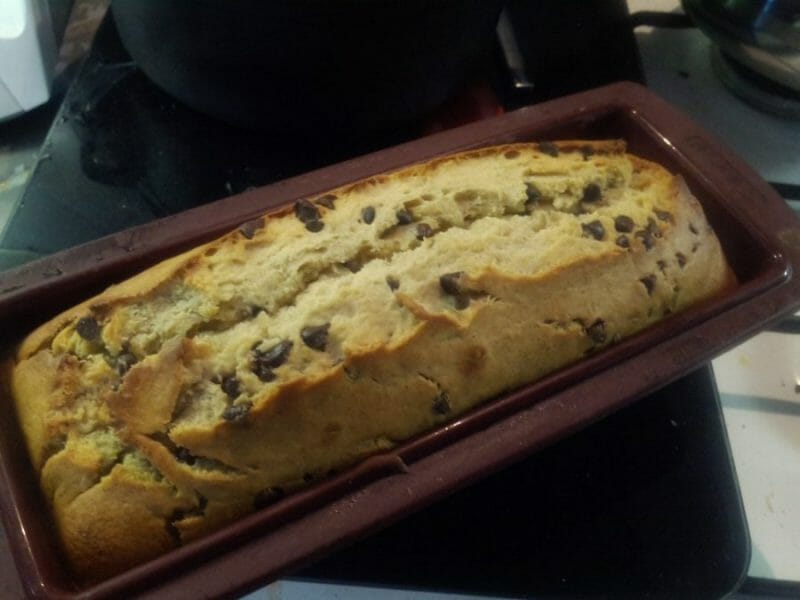 Cliquez pour zoomer ! Cake banane et pépites de chocolat Thermomix par Antoine34