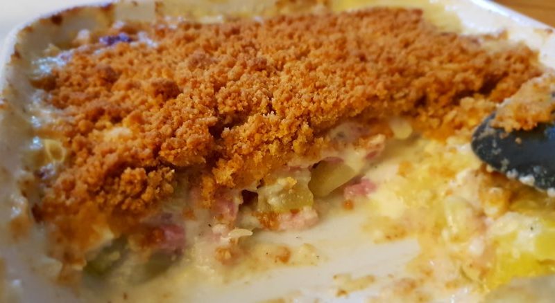 Cliquez pour zoomer ! Crumble courgettes, chèvre et lardons Thermomix par Antoine34