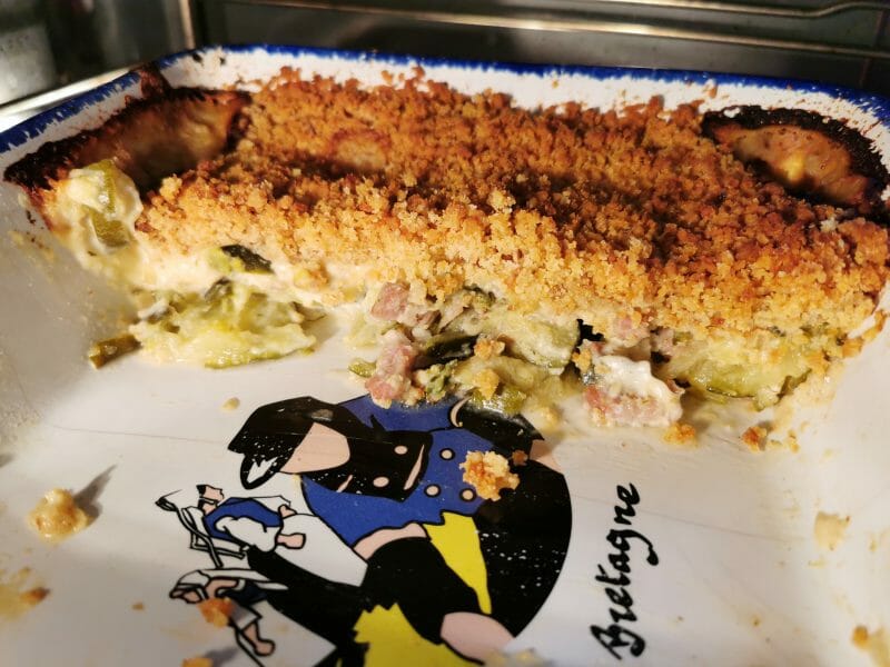 Cliquez pour zoomer ! Crumble courgettes, chèvre et lardons Thermomix par moontm5