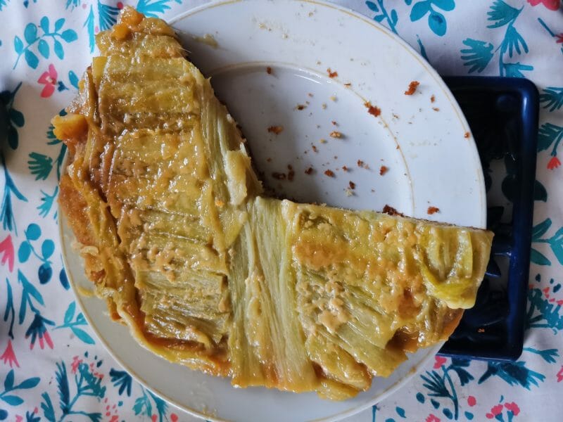 Cliquez pour zoomer ! Gâteau renversé à la rhubarbe et caramel au beurre salé Thermomix par moontm5