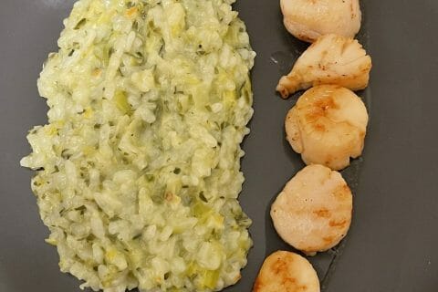 Cliquez pour zoomer ! Risotto aux Saint Jacques et poireaux Thermomix par Lindalili23
