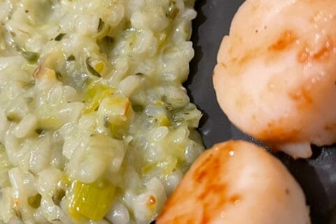 Cliquez pour zoomer ! Risotto aux Saint Jacques et poireaux Thermomix par Lindalili23