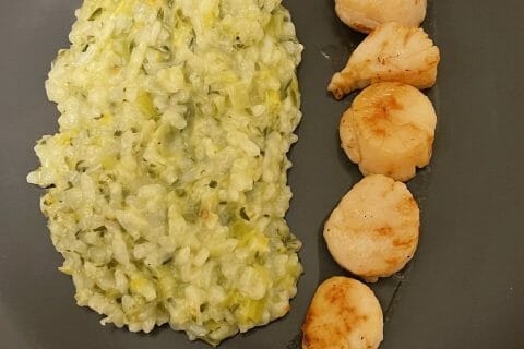 Cliquez pour zoomer ! Risotto aux Saint Jacques et poireaux Thermomix par Lindalili23