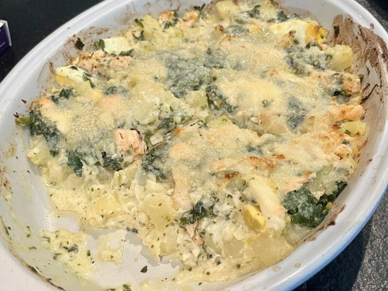Cliquez pour zoomer ! Gratin de pommes de terre, saumon et épinards Thermomix par Laurent