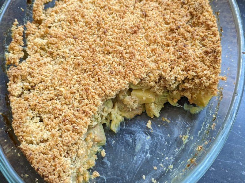 Cliquez pour zoomer ! Crumble à la rhubarbe Thermomix par kwole59