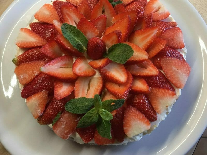 Cliquez pour zoomer ! Tarte aux fraises sans cuisson Thermomix par Verolamo