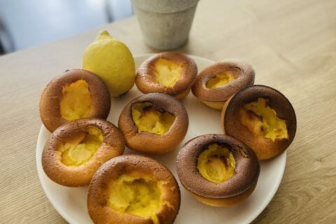 Cliquez pour zoomer ! Fondants au citron, coeur de lemon curd Thermomix par Elena