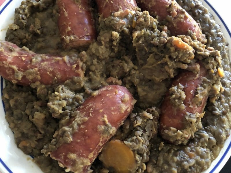 Cliquez pour zoomer ! Lentilles et ses saucisses Thermomix par rofapa