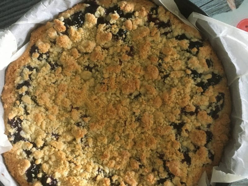 Cliquez pour zoomer ! Gâteau aux myrtilles façon crumble Thermomix par kiki2010