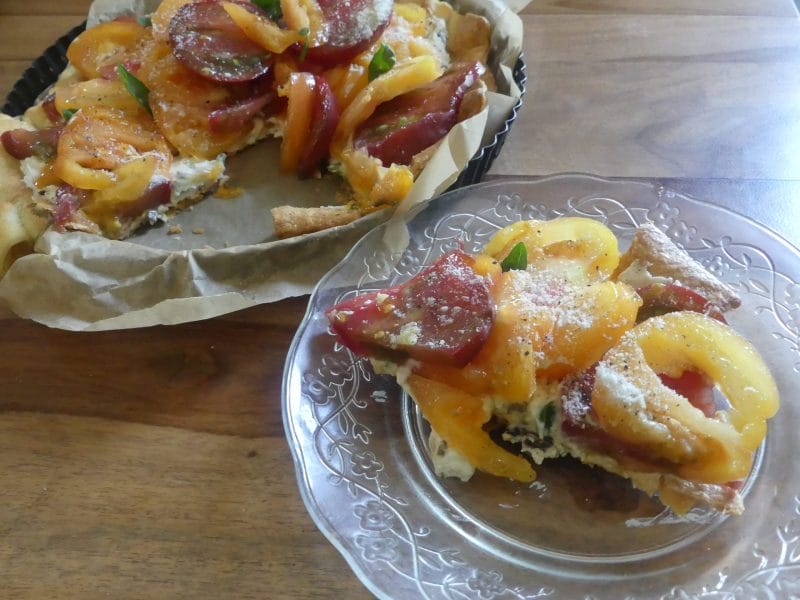 Cliquez pour zoomer ! Tarte feuilletée fromage frais et tomates Thermomix par nadinemarie