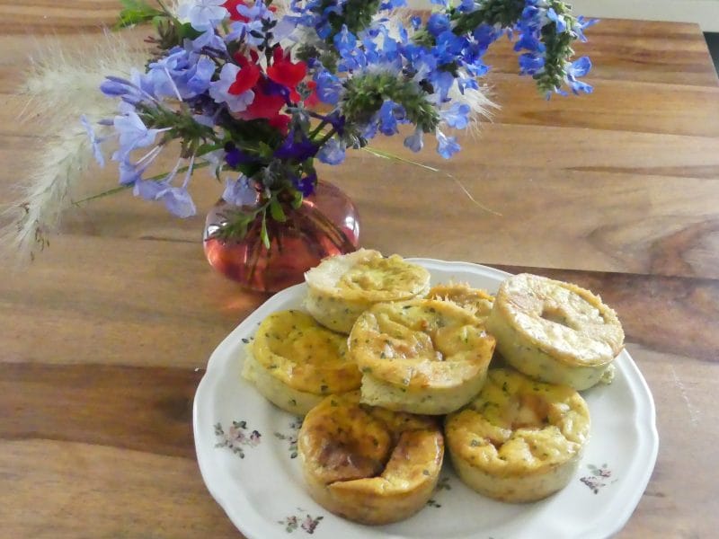 Cliquez pour zoomer ! Petits flans courgettes coeur fondant au gorgonzola Thermomix par nadinemarie