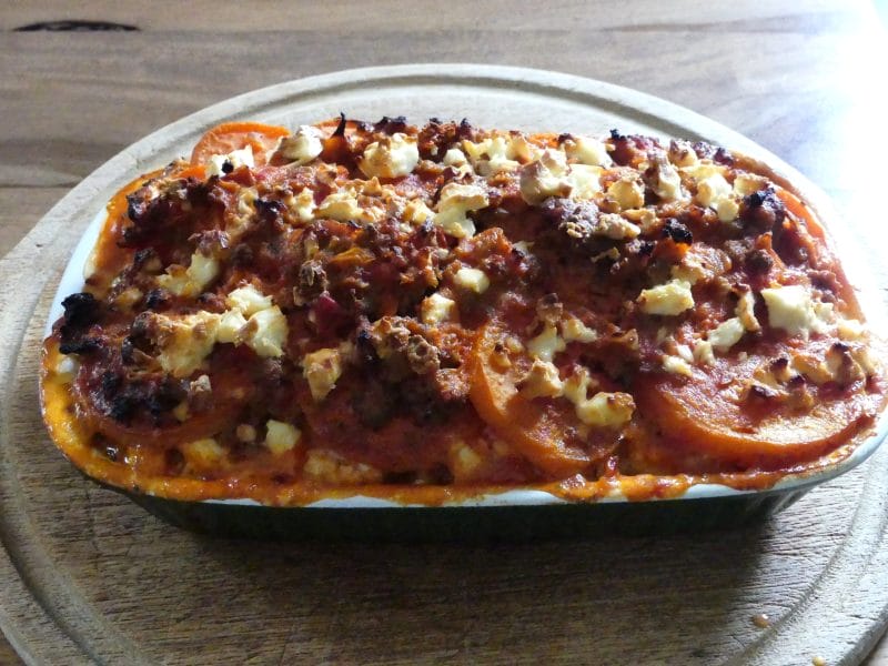 Cliquez pour zoomer ! Casserole de patates douces à la viande hachée et fêta Thermomix par nadinemarie