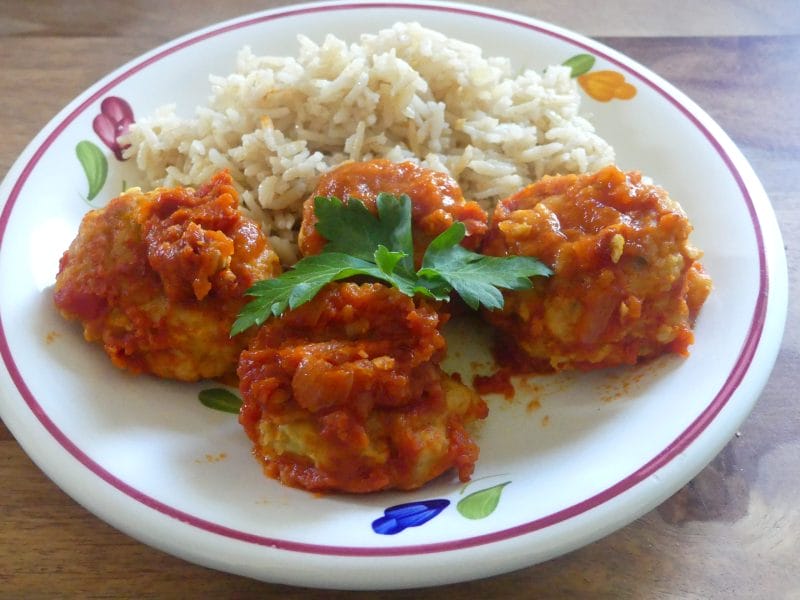 Cliquez pour zoomer ! Croquettes de cabillaud à la sauce tomate Thermomix par nadinemarie