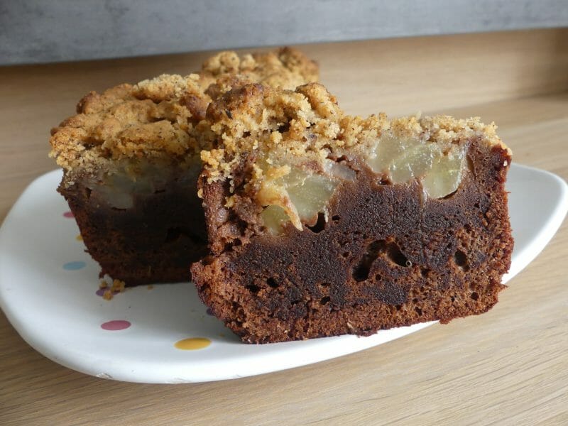 Cliquez pour zoomer ! Crumb cake poires et chocolat Thermomix par nadinemarie