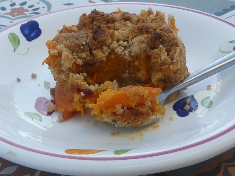 Cliquez pour zoomer ! Crumble aux abricots Thermomix par nadinemarie