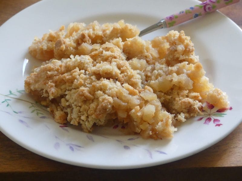 Cliquez pour zoomer ! Crumble coco, poires et pommes Thermomix par nadinemarie