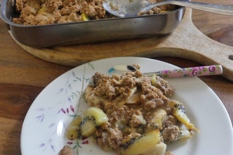 Cliquez pour zoomer ! Crumble pommes poires kiwis Thermomix par nadinemarie