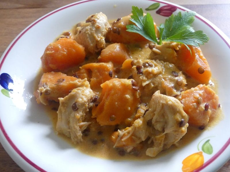 Cliquez pour zoomer ! Curry de poulet aux patates douces Thermomix par nadinemarie