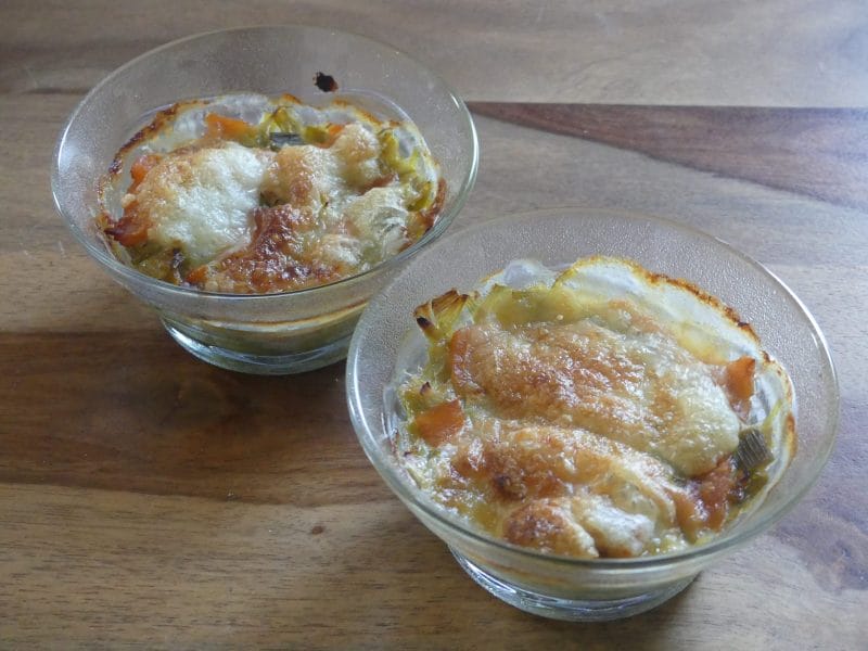 Cliquez pour zoomer ! Flan poireaux, saumon fumé et mozzarella Thermomix par nadinemarie