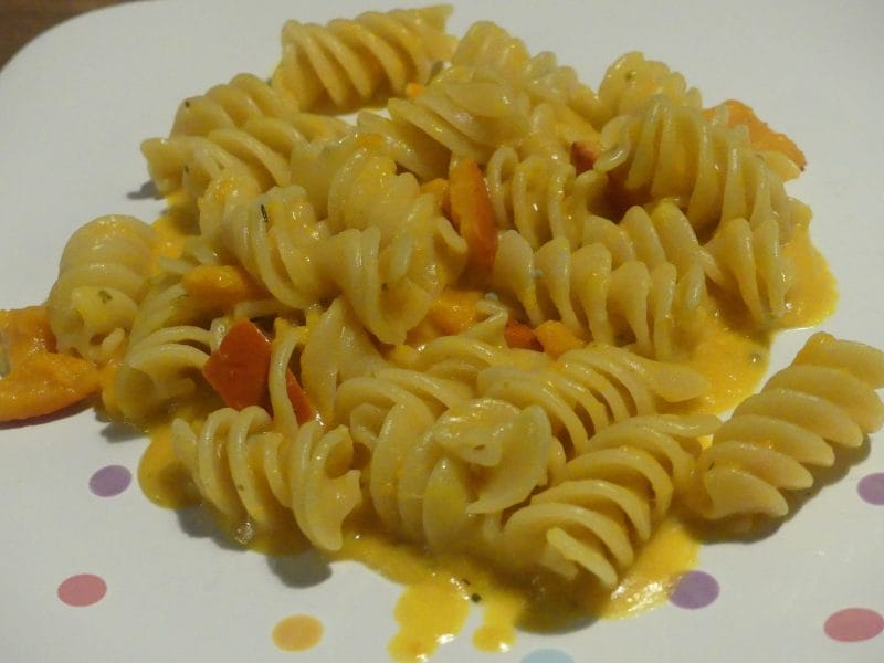 Cliquez pour zoomer ! Fusilli à la crème de potimarron et gorgonzola Thermomix par nadinemarie