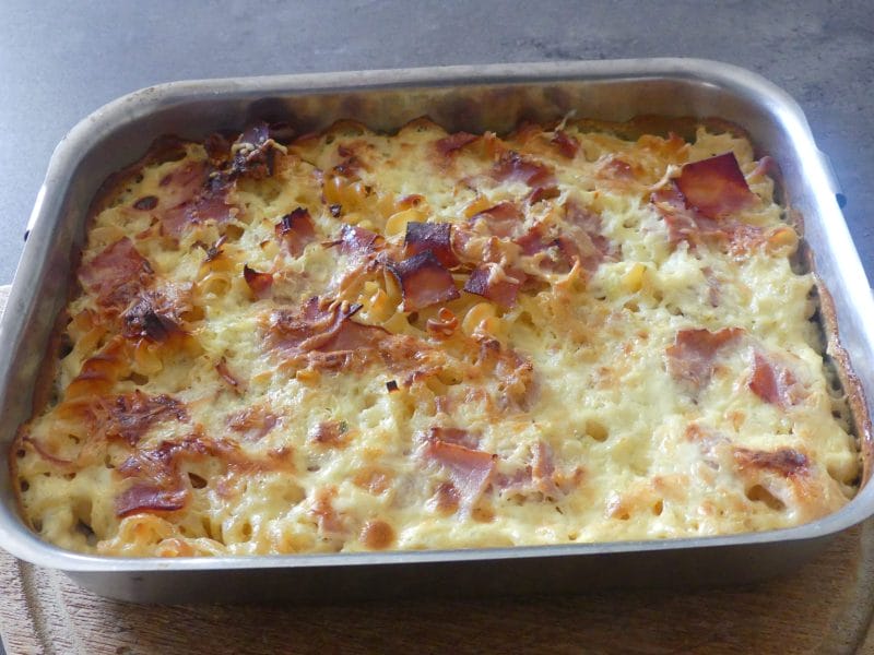 Cliquez pour zoomer ! Gratin de fusilli au jambon Thermomix par nadinemarie