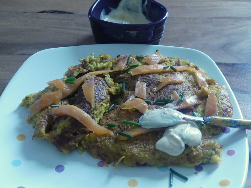 Cliquez pour zoomer ! Galette de légumes et saumon fumé Thermomix par nadinemarie