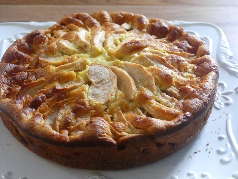 Cliquez pour zoomer ! Gâteau à la semoule et aux pommes Thermomix par nadinemarie