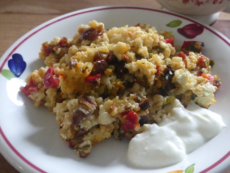 Cliquez pour zoomer ! Gratin de boulgour à l’orientale Thermomix par nadinemarie