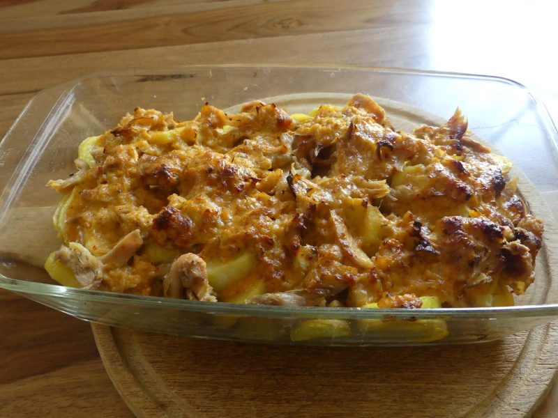 Cliquez pour zoomer ! Gratin de poulet rôti et pommes de terre Thermomix par nadinemarie