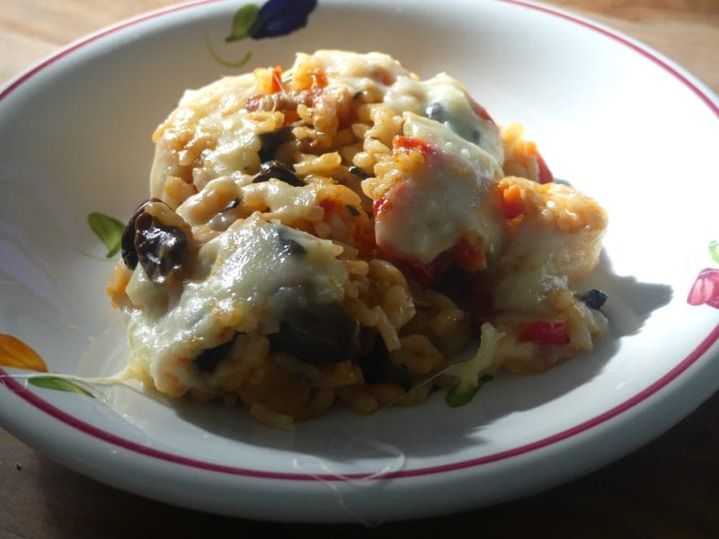 Gratin de riz façon pizza au Thermomix