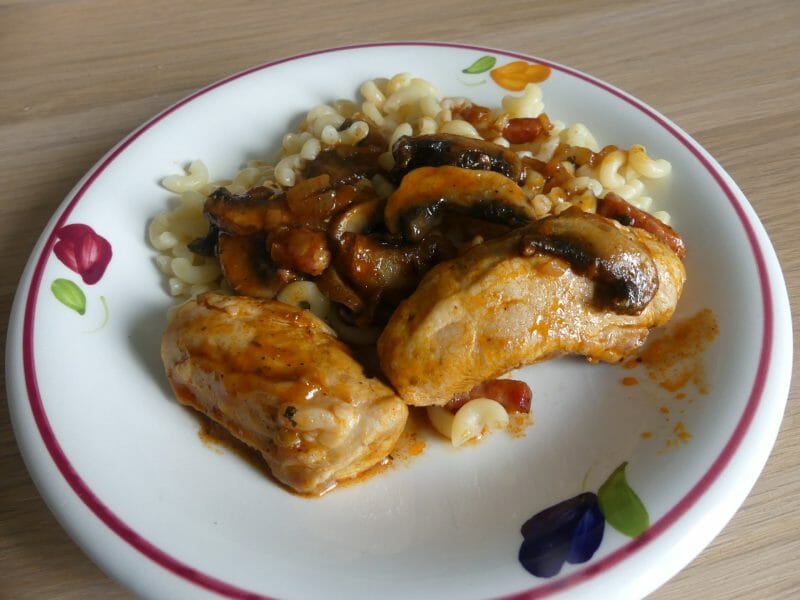 Lapin sauce chasseur au Thermomix Cookomix