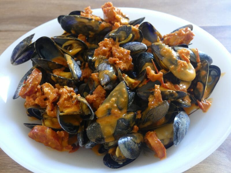 Cliquez pour zoomer ! Moules sauce chorizo Thermomix par nadinemarie
