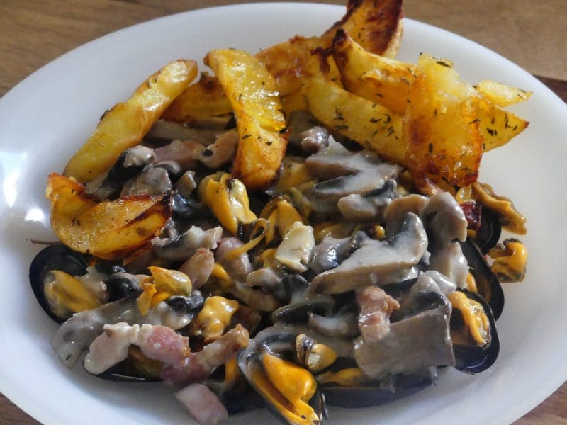 Cliquez pour zoomer ! Moules à la forestière Thermomix par nadinemarie