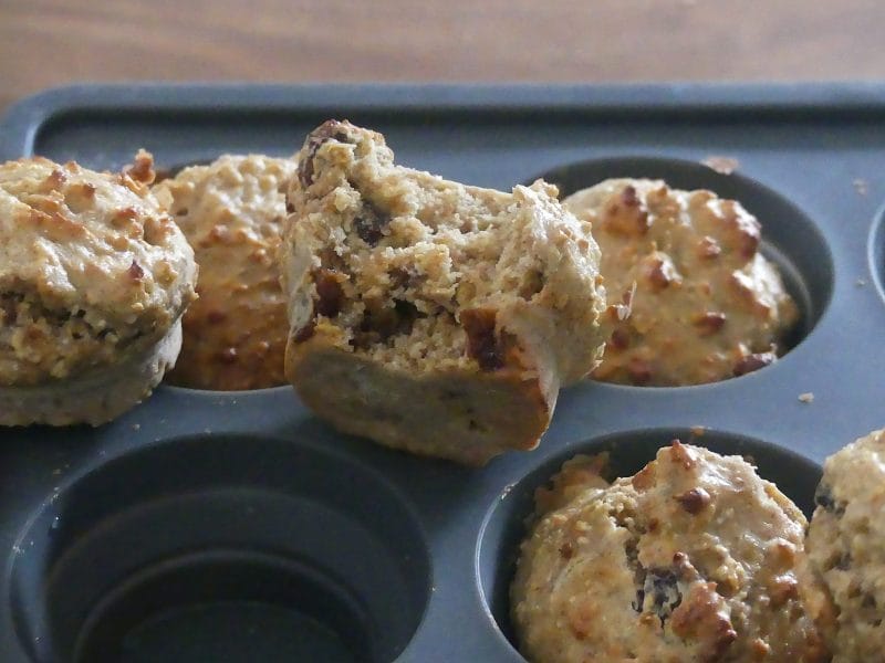 Cliquez pour zoomer ! Muffins au son d’avoine et aux pépites de chocolat Thermomix par nadinemarie