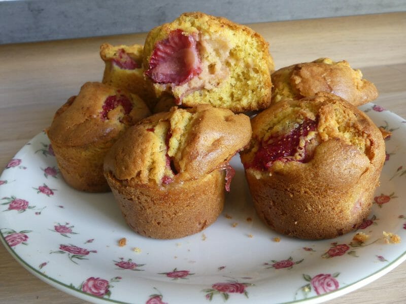 Cliquez pour zoomer ! Muffins aux fraises Thermomix par nadinemarie