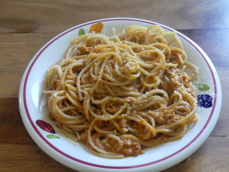 Cliquez pour zoomer ! Pâtes crémeuses à la saucisse Thermomix par nadinemarie