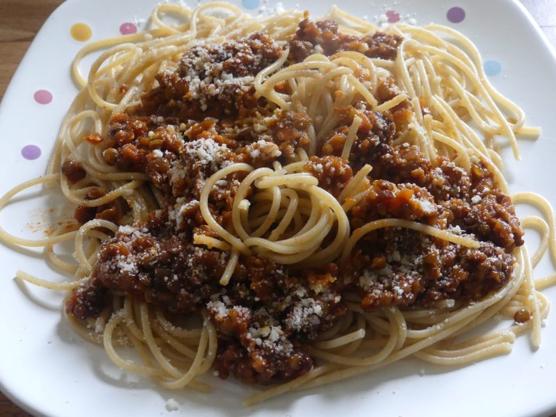 Cliquez pour zoomer ! Pâtes sauce lentilles à la bourguignonne Thermomix par nadinemarie