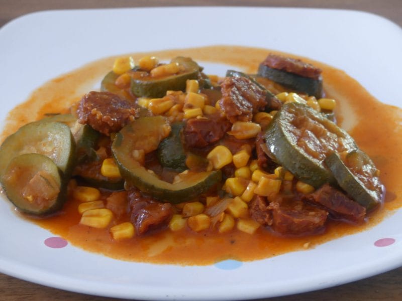 Cliquez pour zoomer ! Poêlée de courgettes à la mexicaine Thermomix par nadinemarie