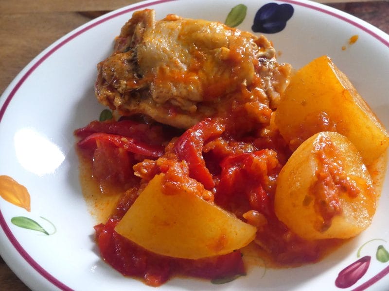 Cliquez pour zoomer ! Escalopes de poulet basquaise Thermomix par nadinemarie