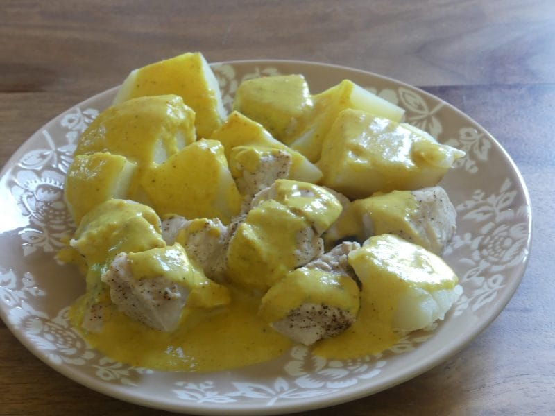 Cliquez pour zoomer ! Blancs de poulet sauce moutarde et curry Thermomix par nadinemarie