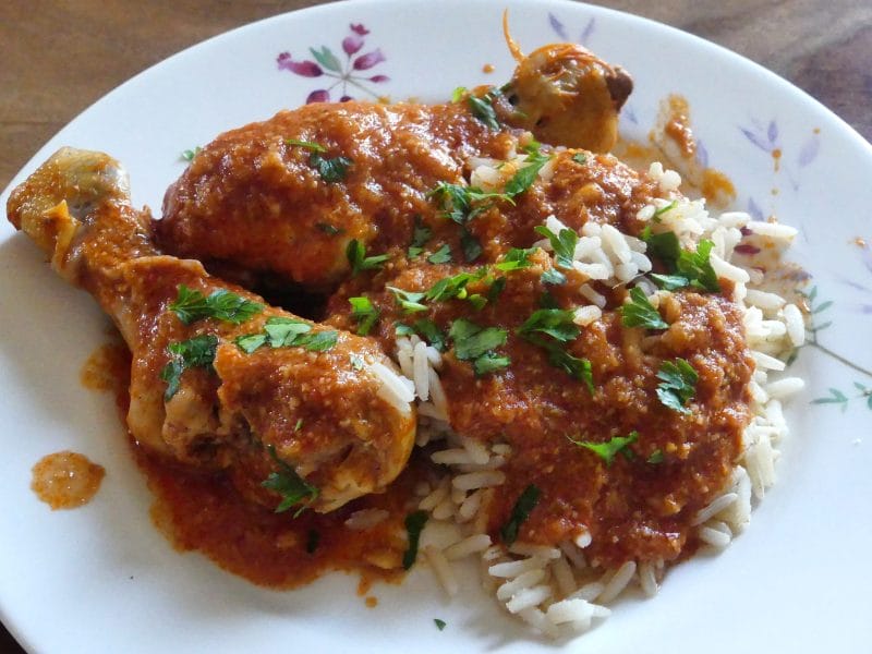 Cliquez pour zoomer ! Curry crémeux de poulet tomates et amandes Thermomix par nadinemarie