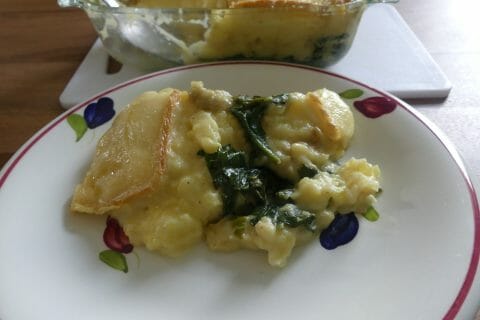 Cliquez pour zoomer ! Gratin de purée de pommes de terre aux épinards Thermomix par nadinemarie