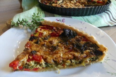 Cliquez pour zoomer ! Quiche aux épinards et au poivron rouge Thermomix par nadinemarie