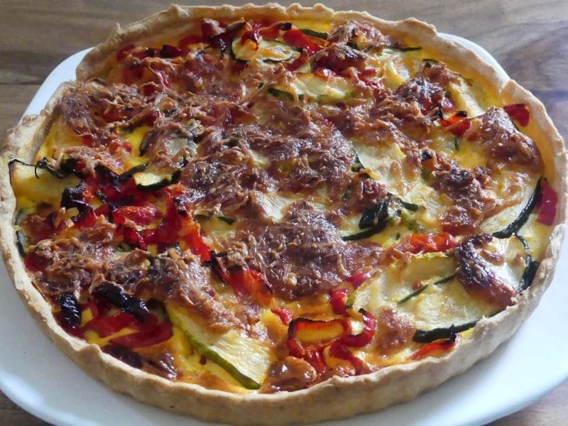 Cliquez pour zoomer ! Quiche poivrons et courgettes Thermomix par nadinemarie