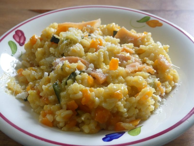 Cliquez pour zoomer ! Risotto carottes et saumon fumé Thermomix par nadinemarie
