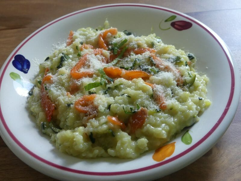 Cliquez pour zoomer ! Risotto courgettes saumon Thermomix par nadinemarie