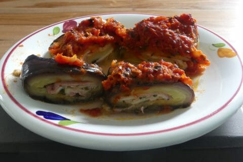 Cliquez pour zoomer ! Roulés d’aubergines au jambon Thermomix par nadinemarie