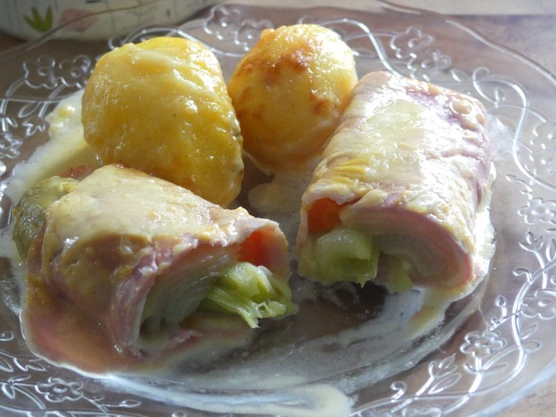 Cliquez pour zoomer ! Roulés gratinés de jambon aux légumes Thermomix par nadinemarie