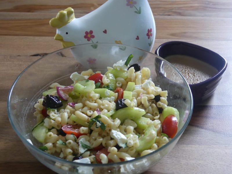 Cliquez pour zoomer ! Salade de pâtes à la grecque Thermomix par nadinemarie